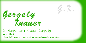 gergely knauer business card